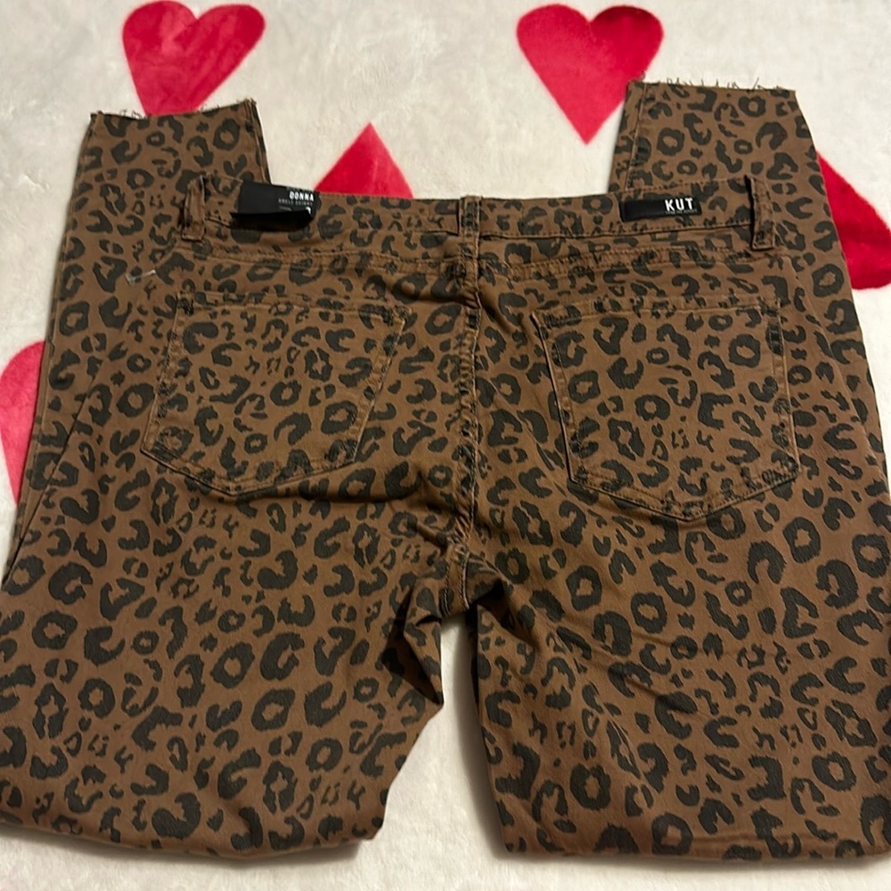 NWT Kut From the Kloth Donna Leopard Print High Waist Skinny Ankle jeans - Picture 7 of 14